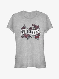 The Addams Family No Regerts Tattoo Joke Girls T-Shirt
