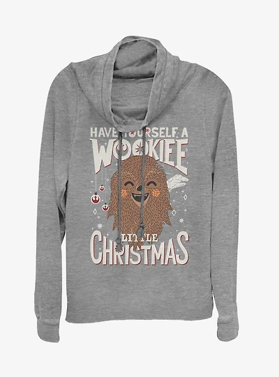 Star Wars Wookiee Christmas Cowl Neck Long-Sleeve Girls Top