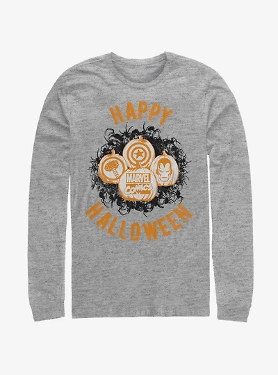 Marvel Avengers Happy Halloween Pumpkins Long-Sleeve T-Shirt