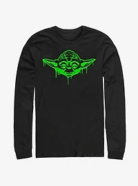 Star Wars Green Yoda Drip Long-Sleeve T-Shirt