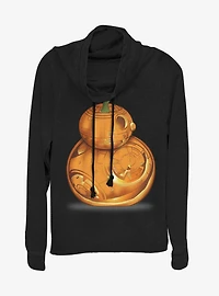 Star Wars Episode VII The Force Awakens BB-8 Pumpkin Cowlneck Long-Sleeve Womens Top