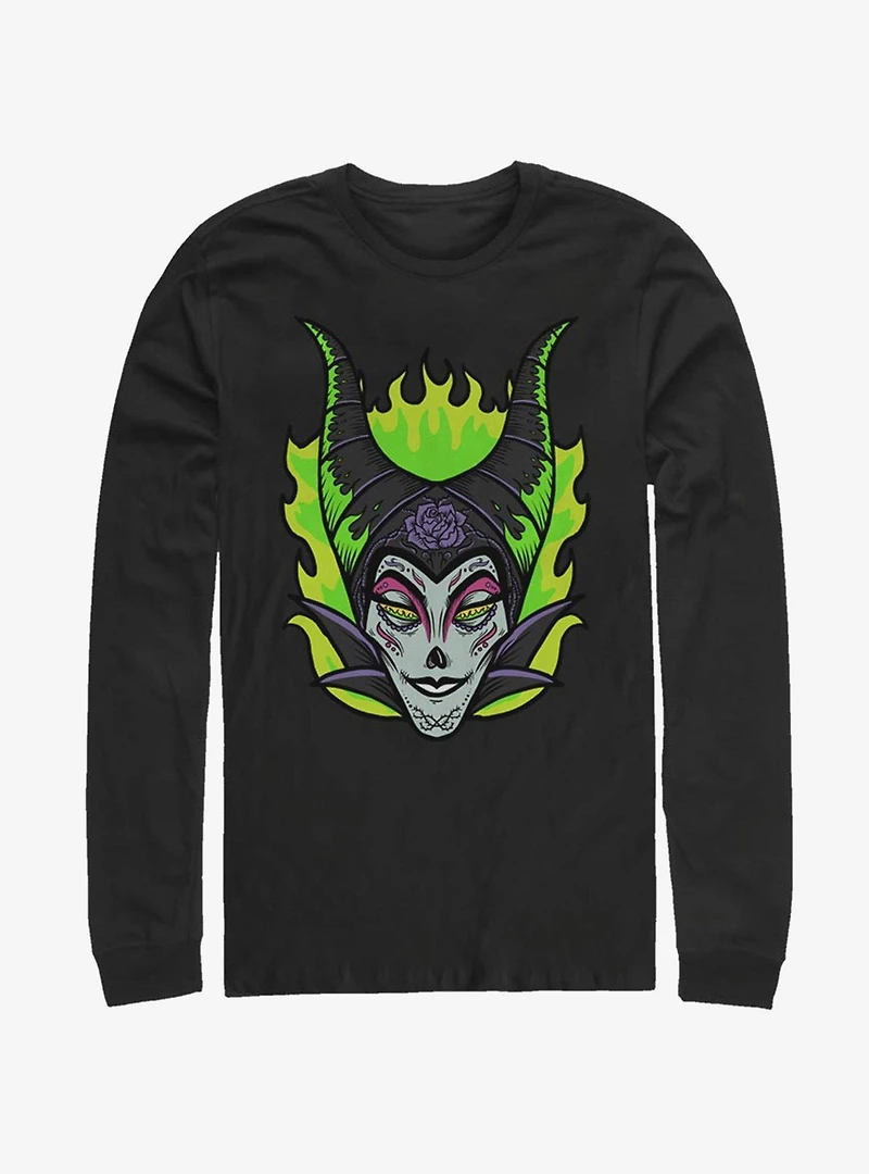 Disney Maleficent Sugar Skull Long-Sleeve T-Shirt