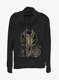 Disney Maleficent The Curse Cowlneck Long-Sleeve Womens Top