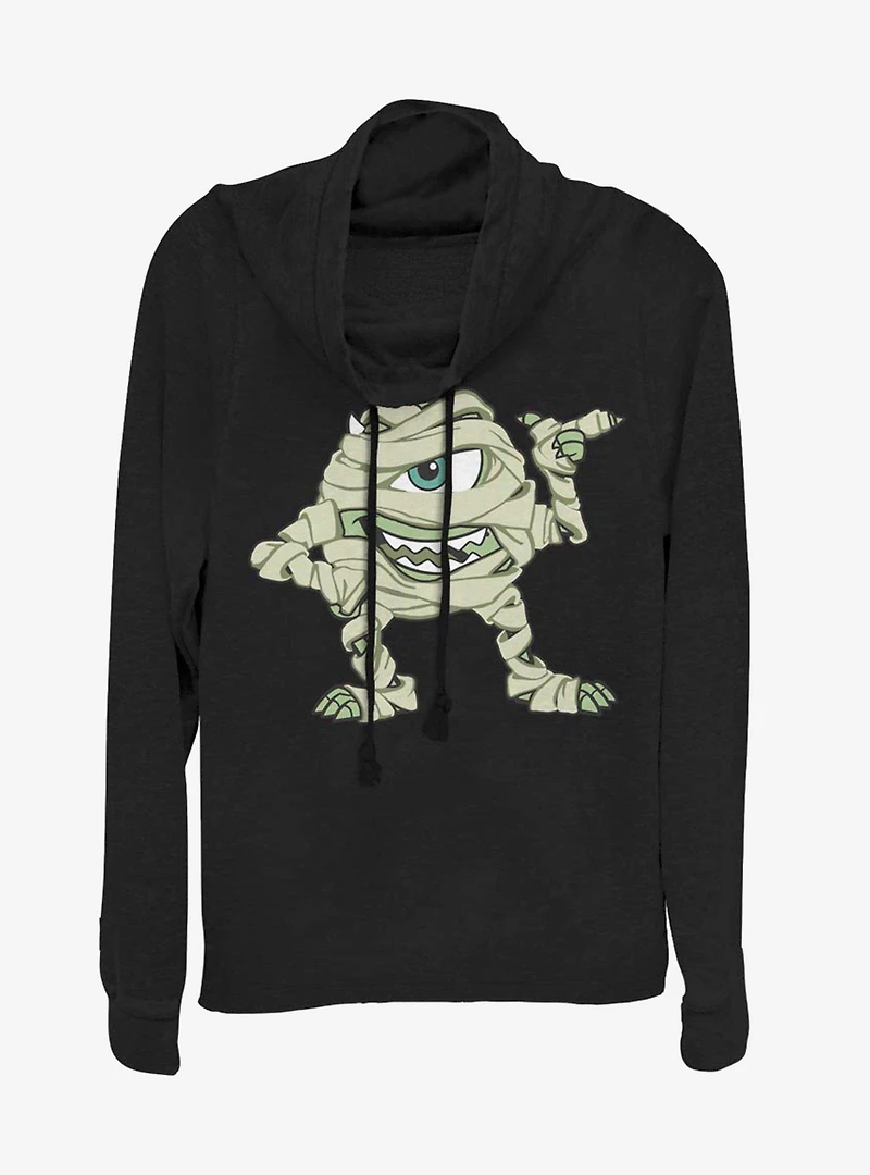 Disney Pixar Monsters University Mummy Mike Cowlneck Long-Sleeve Womens Top