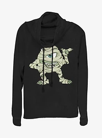 Disney Pixar Monsters University Mummy Mike Cowlneck Long-Sleeve Womens Top