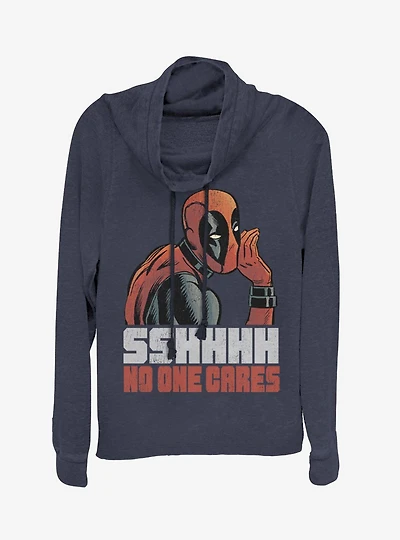 Marvel Deadpool No One Cowl Neck Long-Sleeve Girls Top