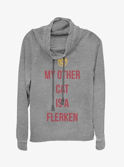 Marvel Captain Marvel Movie Other Cat Cowl Neck Long-Sleeve Girls Top