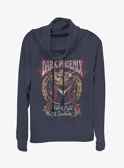 Marvel X-Men Dark Phoenix Rising Cowl Neck Long-Sleeve Girls Top