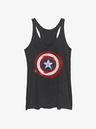 Marvel Captain America Spray Logo Girls Tank