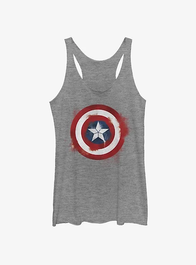 Marvel Captain America Spray Logo Girls Tank