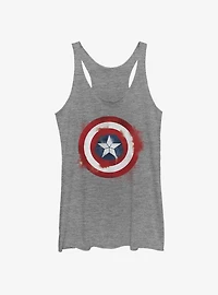 Marvel Captain America Spray Logo Girls Tank