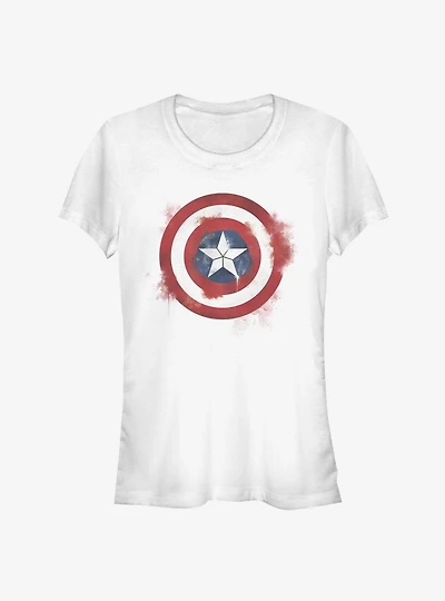 Marvel Captain America Spray Logo Girls T-Shirt