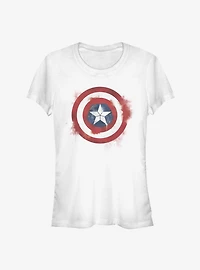 Marvel Captain America Spray Logo Girls T-Shirt