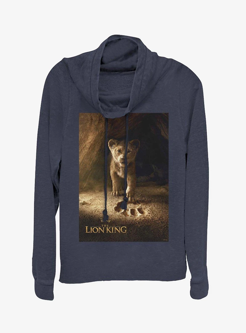 Disney The Lion King 2019 Simba Poster Cowl Neck Long-Sleeve Girls Top