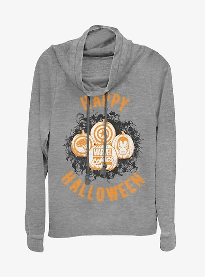 Marvel Avengers Pumpkins Cowl Neck Long-Sleeve Girls Top