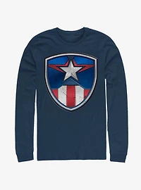 Marvel Captain America Crest Long-Sleeve T-Shirt