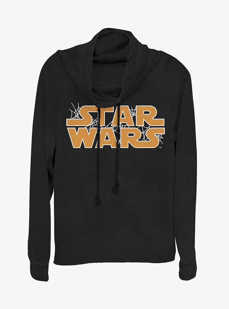 Star Wars Web Logo Cowl Neck Long-Sleeve Girls Top