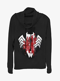 Marvel Spider-Man Cover Spidey Cowl Neck Long-Sleeve Girls Top