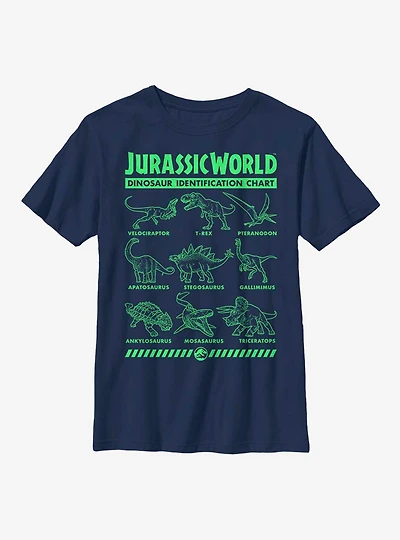 Jurassic World Dino Identification Youth T-Shirt