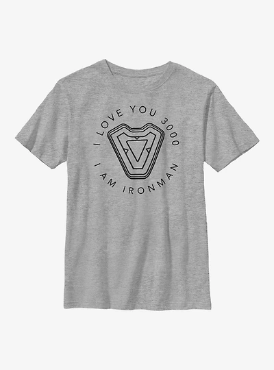 Marvel Iron Man Heart Youth T-Shirt