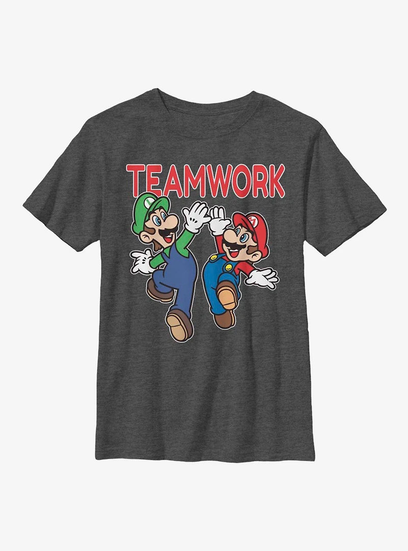 Nintendo Super Mario Team Work Youth T-Shirt