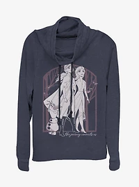 Disney Frozen 2 Forest Frame Cowlneck Long-Sleeve Womens Top