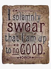 Harry Potter "I Solemnly Swear" Embossed Sign