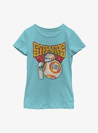 Star Wars Episode IX The Rise Of Skywalker Wobbly Youth Girls T-Shirt
