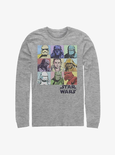 Star Wars Episode IX The Rise Of Skywalker Pastel Rey Boxes Long-Sleeve T-Shirt