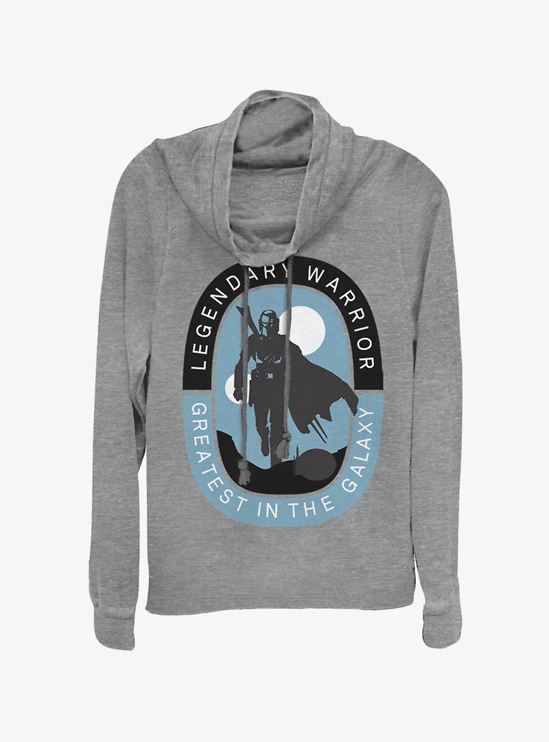 Star Wars The Mandalorian Legendary Warrior Cowlneck Long-Sleeve Womens Top