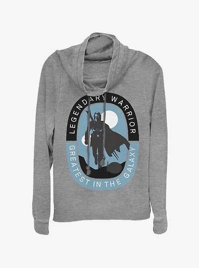 Star Wars The Mandalorian Legendary Warrior Cowlneck Long-Sleeve Womens Top
