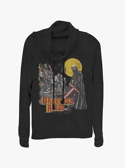 Star Wars Episode IX The Rise Of Skywalker Darkness Rising Cowlneck Long-Sleeve Womens Top