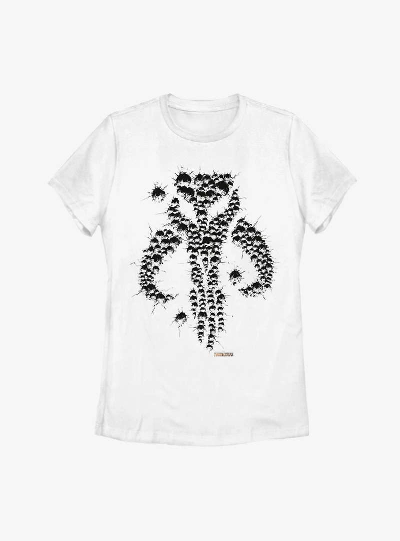 Star Wars The Mandalorian Bullet Holes Womens T-Shirt