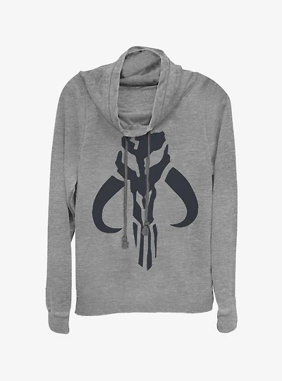 Star Wars The Mandalorian Simple Symbol Cowlneck Long-Sleeve Womens Top
