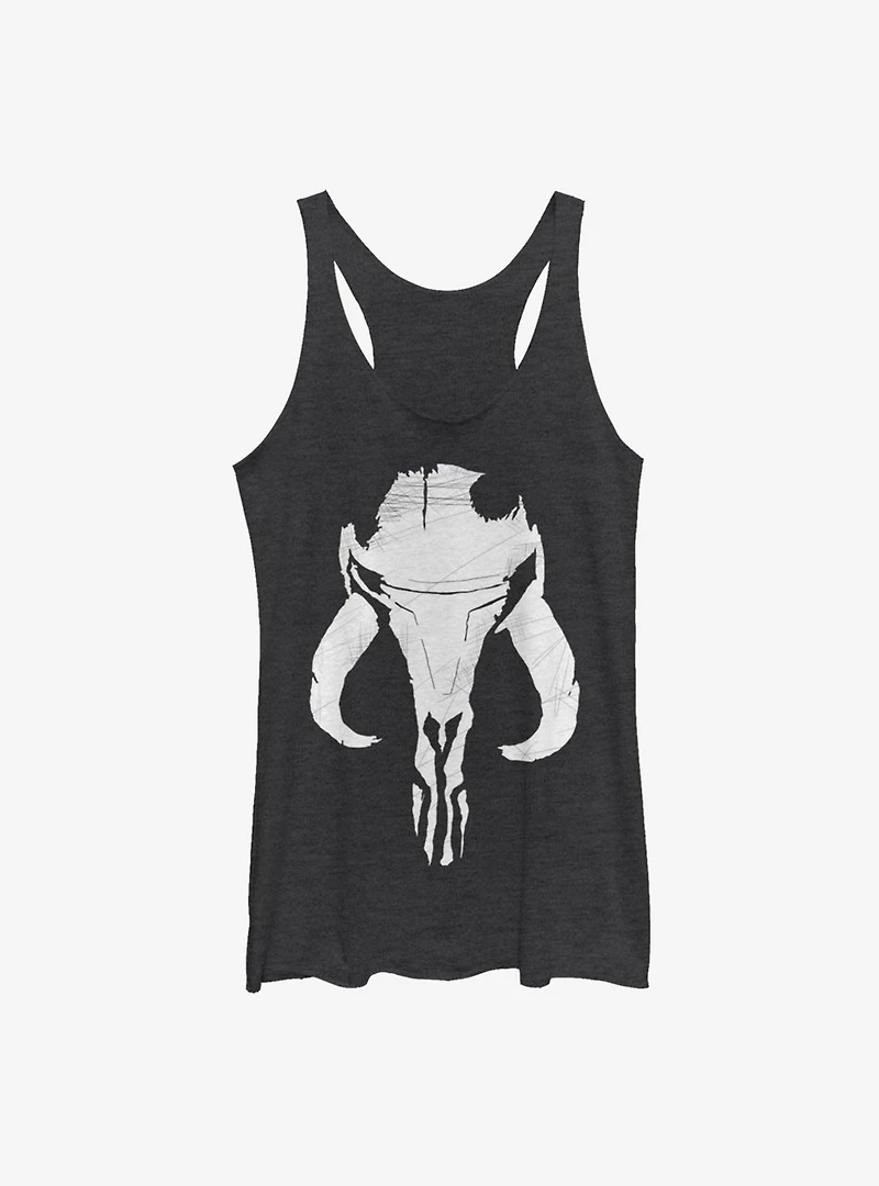 Star Wars The Mandalorian Bounty Hunter Mixed Symbol Womens Tank Top