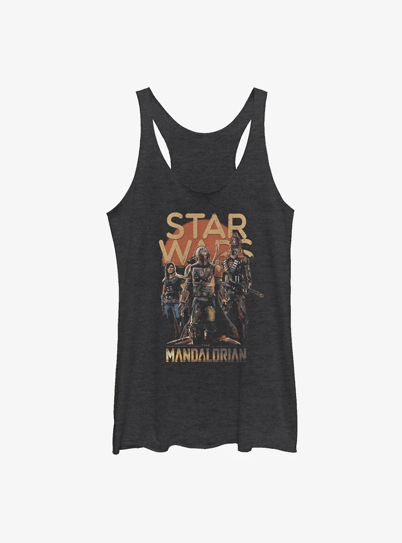 Star Wars The Mandalorian Character Pose Womens Tank Top