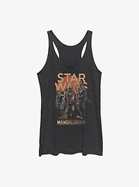 Star Wars The Mandalorian Character Pose Womens Tank Top