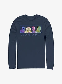 Star Wars Episode IX: The Rise Of Skywalker Line Up Japanese Text Long-Sleeve T-Shirt