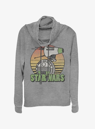 Star Wars Episode IX The Rise Of Skywalker Just D-O It Cowlneck Long-Sleeve Womens Top