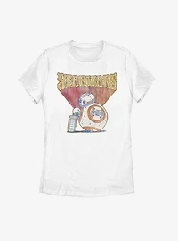 Star Wars Episode IX The Rise Of Skywalker BB8 Retro Womens T-Shirt