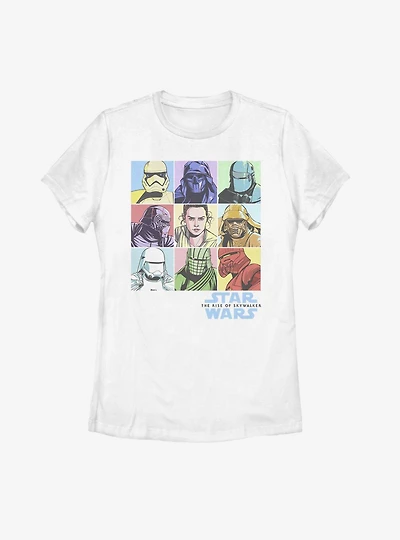 Star Wars Episode IX The Rise Of Skywalker Pastel Rey Boxes Womens T-Shirt