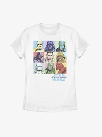 Star Wars Episode IX The Rise Of Skywalker Pastel Rey Boxes Womens T-Shirt