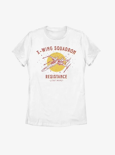 Star Wars Episode IX The Rise Of Skywalker X-Wing Squadron Resistance Womens T-Shirt