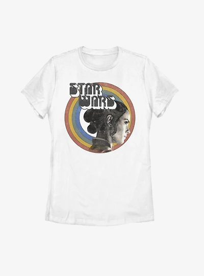 Star Wars Episode IX The Rise Of Skywalker Vintage Rey Rainbow Womens T-Shirt