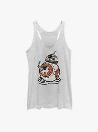 Star Wars Episode IX The Rise Of Skywalker BB Doodles Womens Tank Top