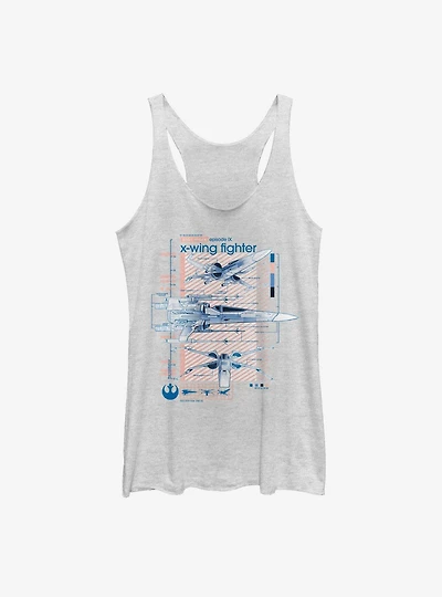 Star Wars Episode IX The Rise Of Skywalker X-Wing Fighters Ninety Womens Tank Top