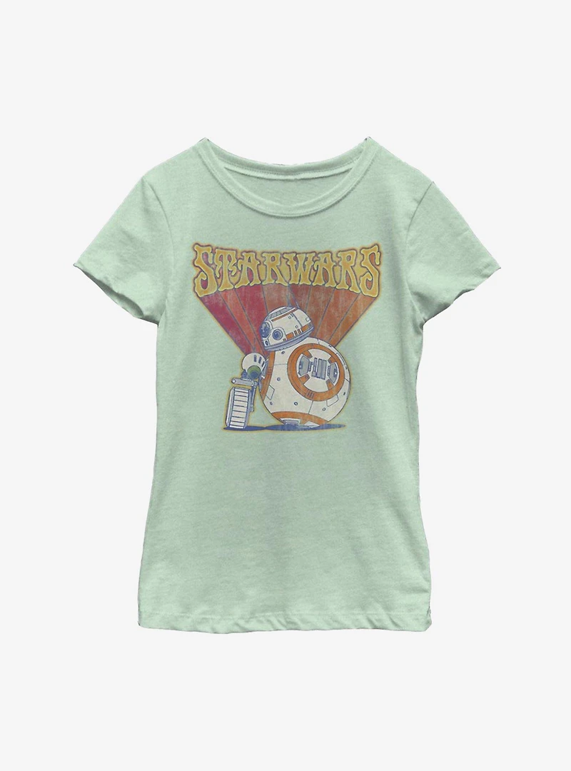 Star Wars Episode IX The Rise Of Skywalker BB8 Retro Youth Girls T-Shirt