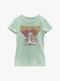 Star Wars Episode IX The Rise Of Skywalker BB8 Retro Youth Girls T-Shirt
