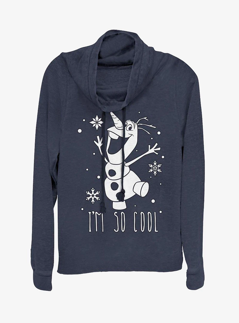 Disney Frozen So Cool Cowl Neck Long-Sleeve Girls Top