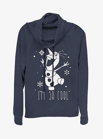 Disney Frozen So Cool Cowl Neck Long-Sleeve Girls Top